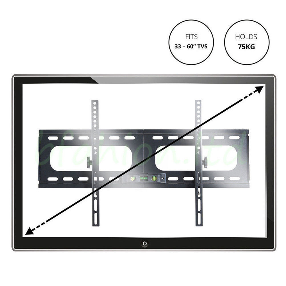 3770 in Large Size Flat Screen TV Fixed Wall Mount Bracket Heavy Duty
